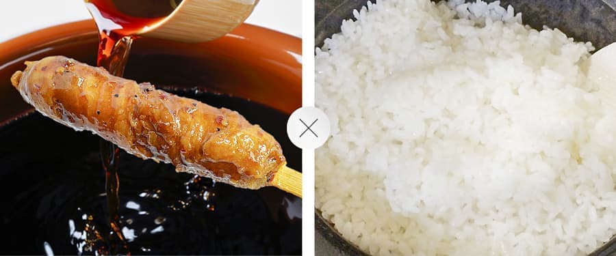 厳選したお米とジューシーな豚肉